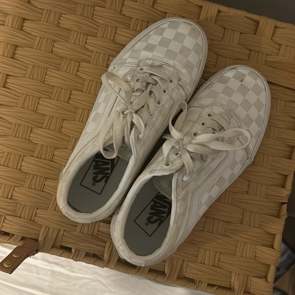 White checkered vans